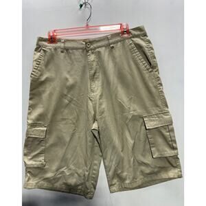 Brooklyn Xpress Men's Cargo Shorts, Size 38, Beige, Cotton/Polyester Blend